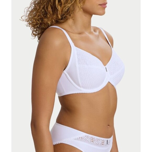 🆕CHANTELLE Daily Support Full Non-Padded Underwire Bra 34DD White #915MU - Picture 6 of 11